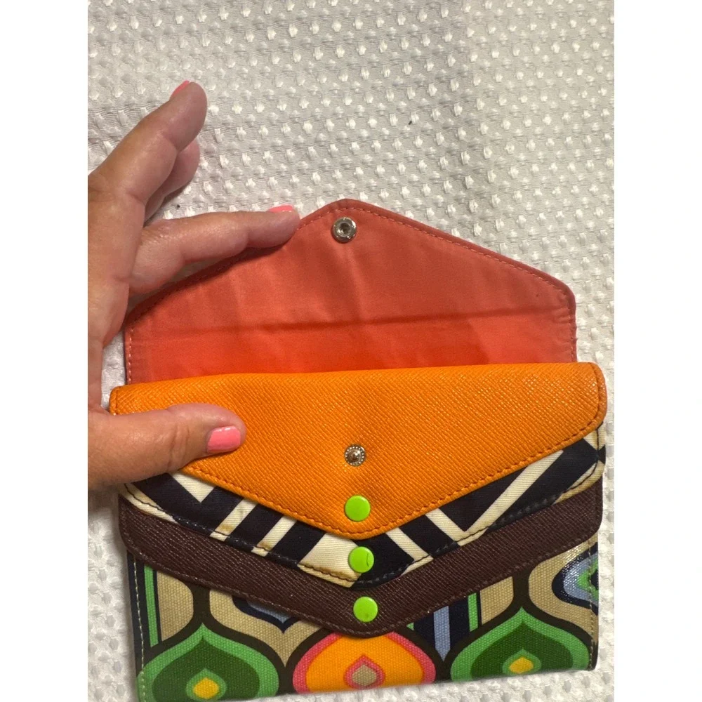 Sondra Roberts SR2 Envelope Clutch Womens Multicolor Good Geometric Retro